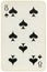 Eight of Spades old grunge soviet style playing card