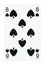 Eight of Spades playing card - isolated on white