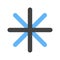 Eight-Spoked Asterisk icon vector image.