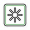 Eight-Spoked Asterisk icon vector image.