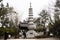 Eight Story Pagoda in Haedong Yonggungsa temple for korean people and foreign travelers travel visit and respect praying bless