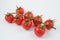 Eight vine tomatoes (Solanum lycopersicum)