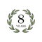 Eight year anniversary with laurel wreath
