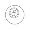 Eightball line icon