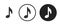 Eighth notes icon . web icon set .