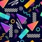 Eighties Seamless Pattern Vector