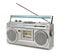 Eighties vintage radio cassette player