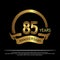 Eighty five years anniversary golden. anniversary template design for web, game ,Creative poster, booklet, leaflet, flyer, magazin