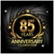 Eighty five years anniversary golden. anniversary template design for web, game ,Creative poster, booklet, leaflet, flyer, magazin