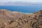 Eilat and Aqaba cities mountains and Red sea view