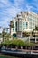 EILAT, ISRAEL â€“ November 7, 2017: The entrance to the Marina with the promenade and Hilton Hotel Complex on the background