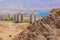 Eilat Israeli desert city Gulf of Aqaba Middle East region landmark urban buildings view from sand stone wilderness rocky