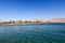 Eilat resort hotel panorama with beach at Red Sea, Israel