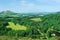 Eildon Hills from Scotts View with river Tweed