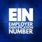 EIN - Employer Identification Number acronym, concept background