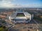 EINDHOVEN, NETHERLANDS - Eindhoven Cityscape with Eindhoven PSV Philips Stadium. Netherlands.