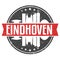 Eindhoven Netherlands Round Travel Stamp. Icon Skyline City Design. Seal Tourism.