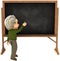 Einstein Chalkboard Teacher Lecture Illustration