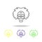 einstein colored icons. Element of science illustration. Thin line illustration for website design and development, app