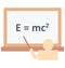 Einstein Formula Color Isolated Vector Icon that can be easily modified or edit