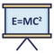 Einstein formula, emc2 isolated Vector Icon which can easily modify or edit