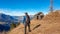 Eisenerzer Reichenstein - A man enjoying the alpine landscape near Eisenerz in Styria, Austria. Wanderlust