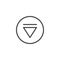 Eject media player button line icon