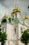 Ekaterina`s cathedral with Golden domes. Pushkin. Russia
