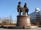 EKATERINBURG, RUSSIA - FEBRUARY 27, 2012: Photo of Monument Tatishchev and de Gennin.