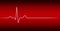 EKG Heart Line Monitor with red background