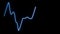 EKG Heartbeat Display Monitor - Motion Graphics, seamless loop animation Blue color