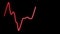 EKG Heartbeat Display Monitor - Motion Graphics, seamless loop animation red color