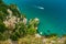 El Caballo lighthouse top view in Cantabria, panorama