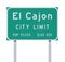 El Cajon City Limit road sign