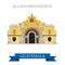 El Calvario Church CobÃ¡n in Guatemala flat vector