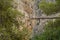 El Caminito del Rey with tourists, long shot