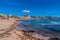 El Campello beach Alicante with seaweed Costa Blanca