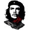 El Che Iconic Portrait Vector illustration isolated on White