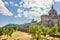 El Escorial Palace and gardens outside Madrid, Spain