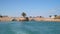 El Gouna Egypt. View of hotels and houses from a boat floating on channels