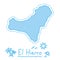 El Hierro island map isolated cartography concept canary islands