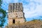 El Mirador, a pyramid-like structure surmounted by a temple in Labna mayan archaeological site. Yucatan