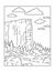 El Morro National Monument in New Mexico Mono Line Art