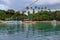 El Nido, the Philippines - 17 Nov 2018: tourist boat tour near tropical island. Tropical seaside with blue sea water