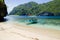 El Nido, Philippines - banca on the beach, Tapiutan island