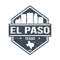 El Paso Texas Travel Stamp Icon Skyline City Design Tourism. Seal Passport Vector.