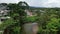 El Puyo - Ecuador Aerial shot from small city near Amazon-Yasuni