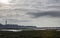 El Rompido lighthouse and marina at sunrise from marshlands