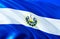 El Salvador flag. 3D Waving flag design. The national symbol of El Salvador, 3D rendering. National colors and National South