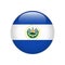 El Salvador flag on button